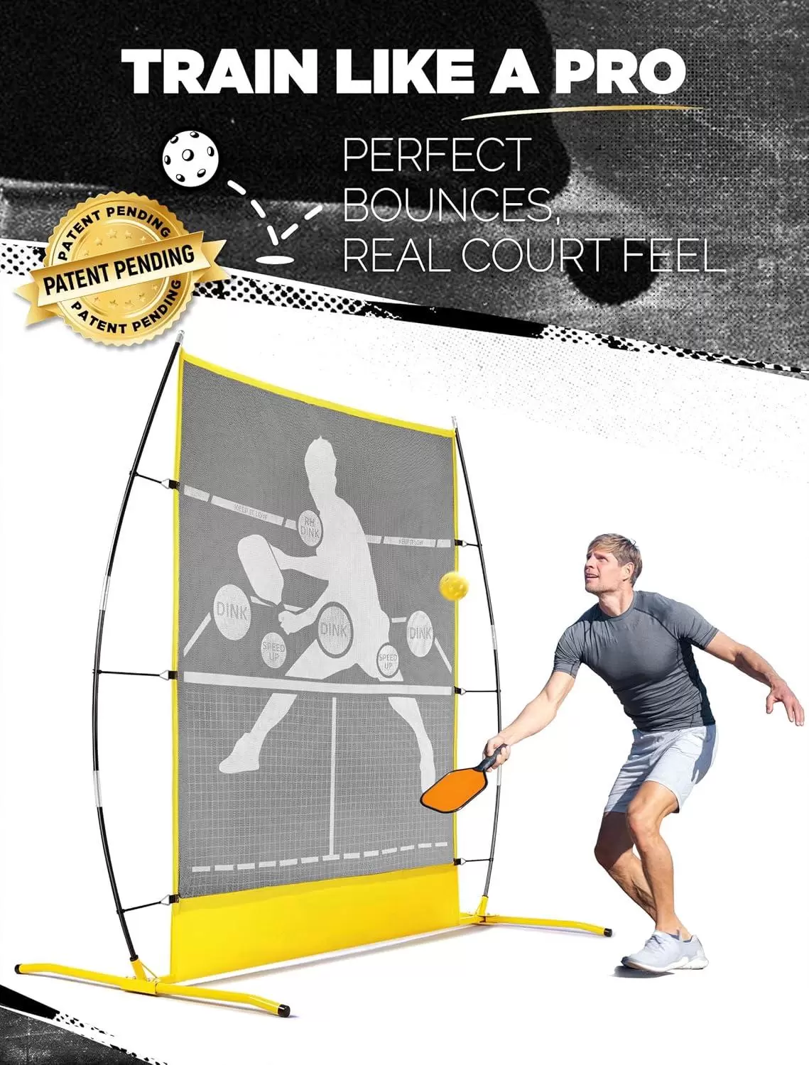 6*6FT 2-in-1 Pickleball-Rebounder-Netz