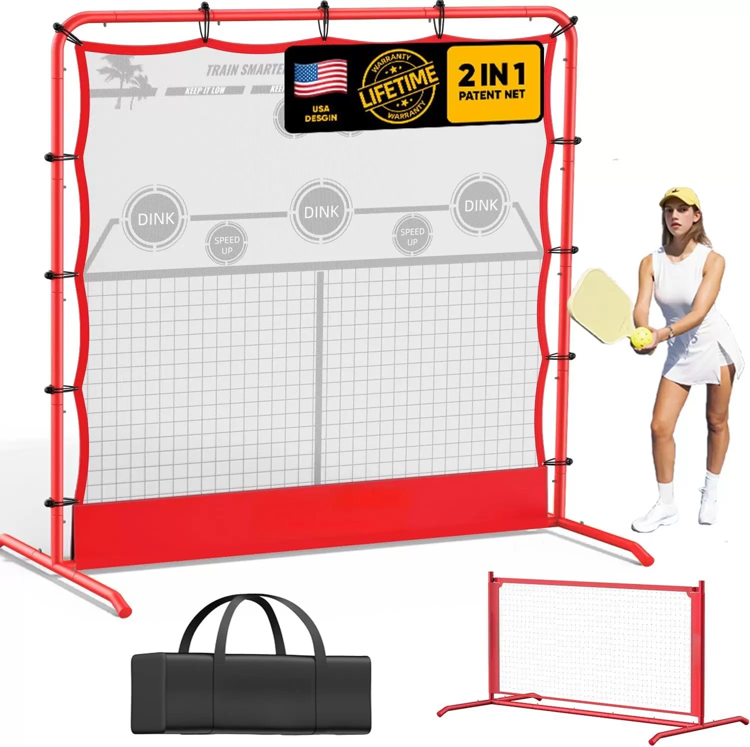 6*6ft 2-in-1 Stahlrohr-Pickleball I