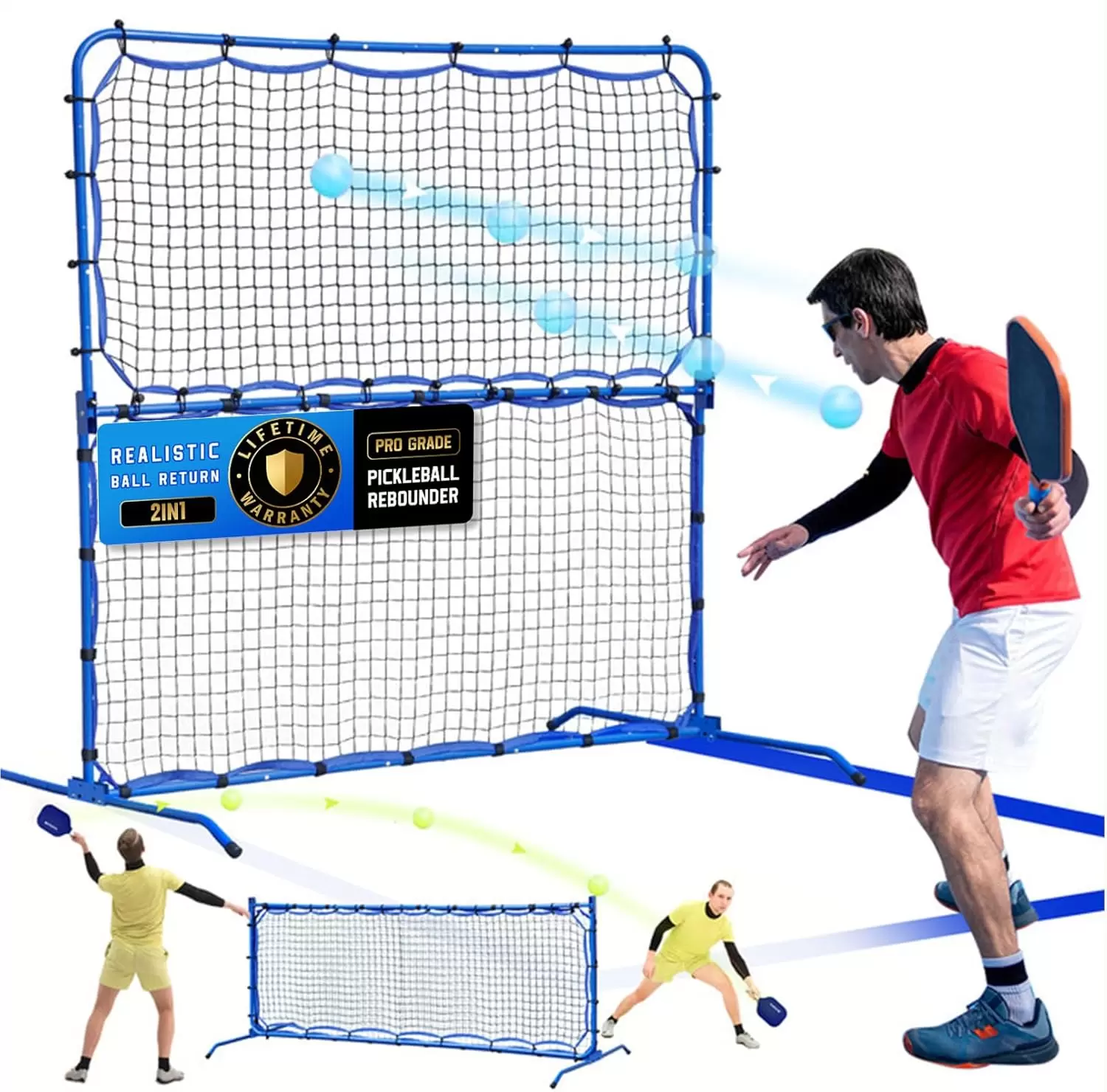 5,8 x 5,4 Fu&szlig; 2-in-1 Stahlrohr-Pickleball