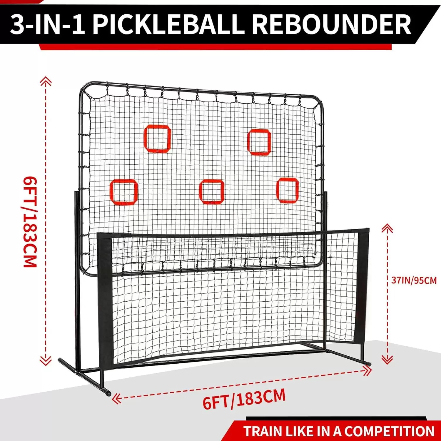 6*6ft 2-in-1 Stahlrohr Pickleball IV