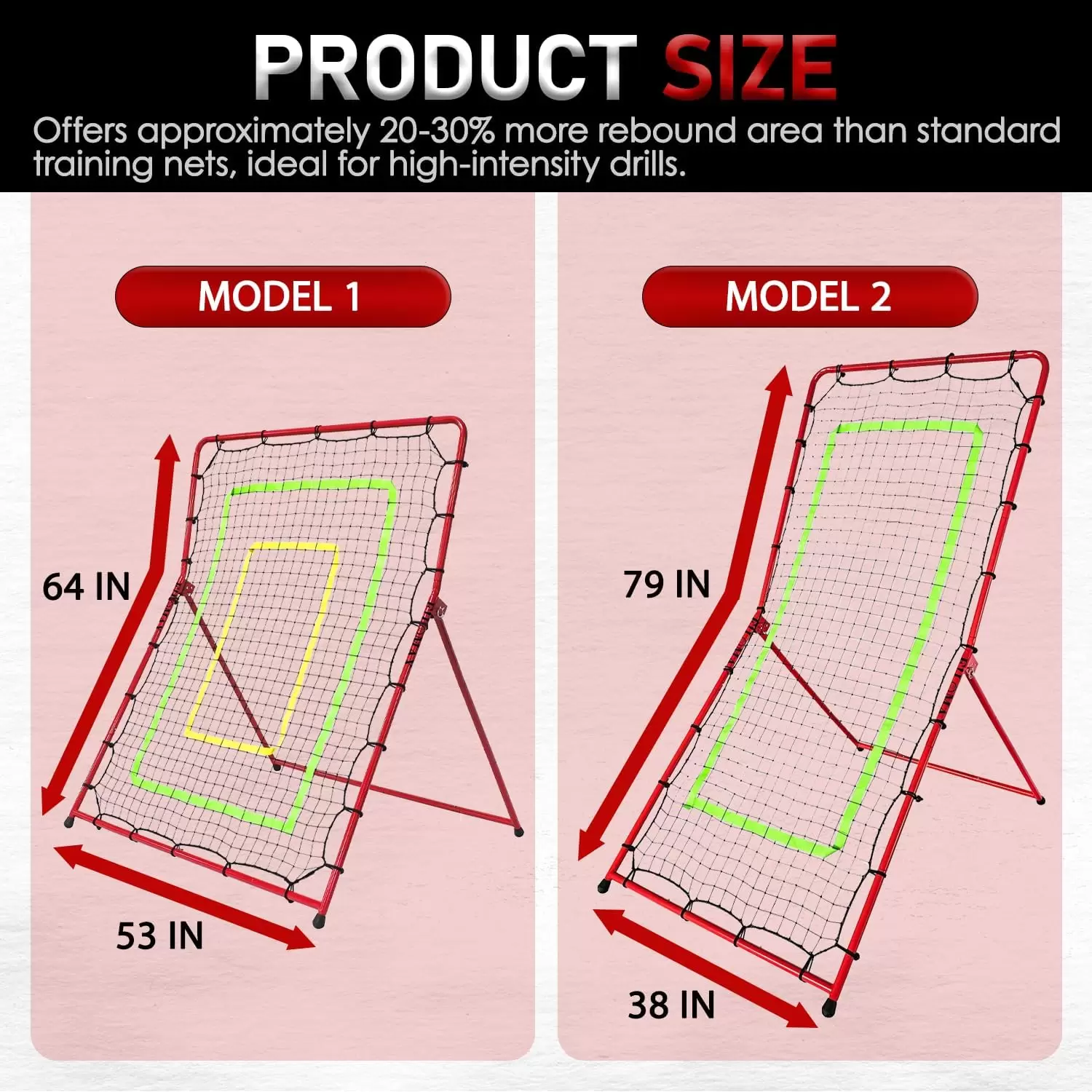2-1 Gr&ouml;&szlig;enverstellbares Multisport-Reboundnetz II