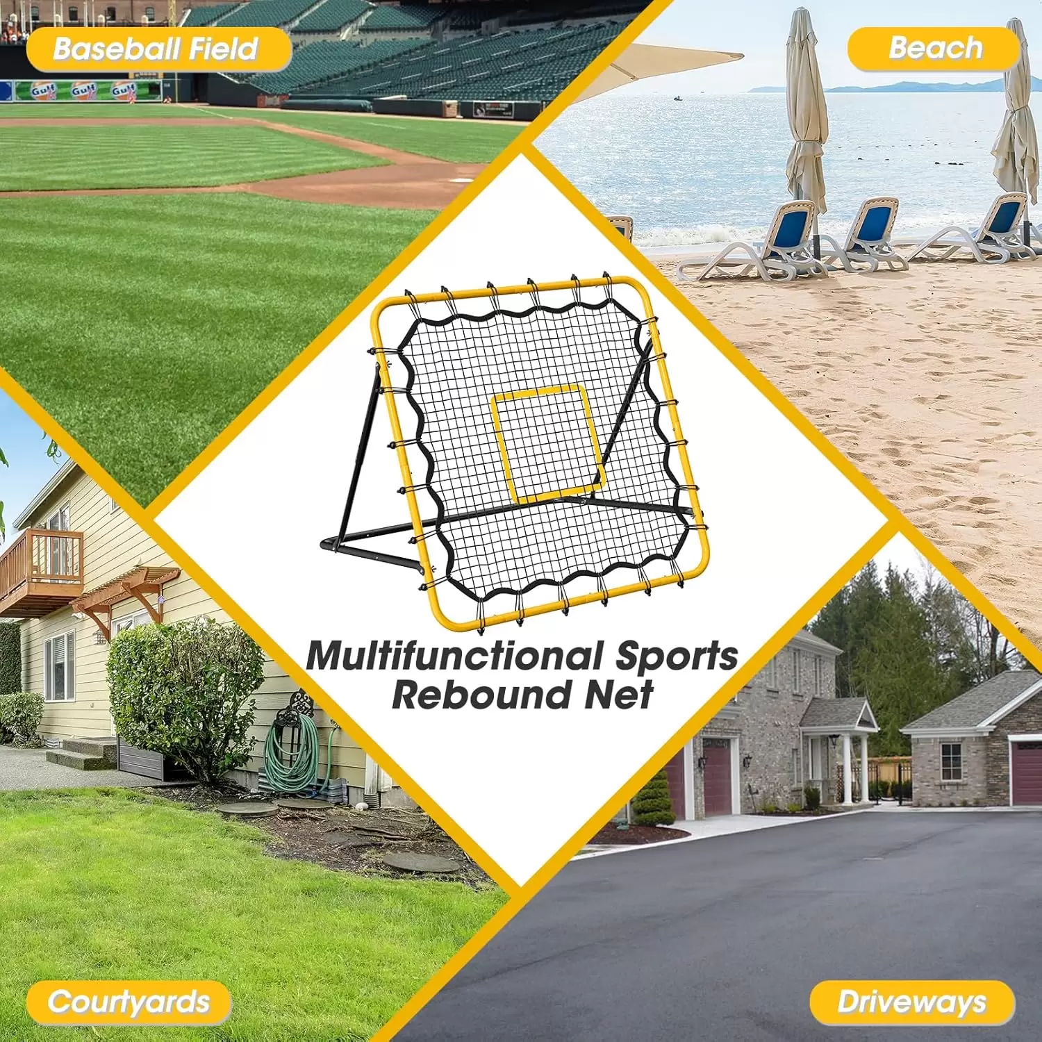 Verstellbares Multisport-R&uuml;ckprallnetz I