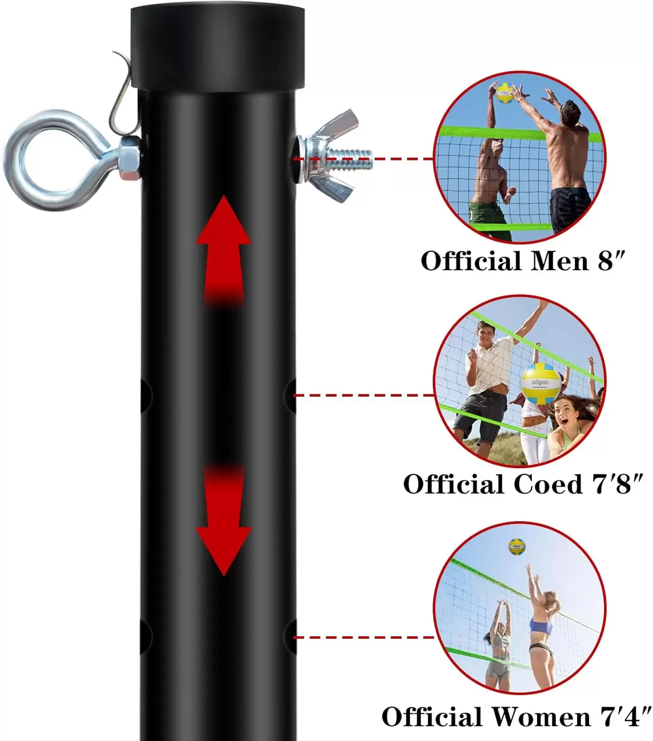 Multifunktionales Volleyball-Trainingsnetz mit verstellbarer L&auml;nge