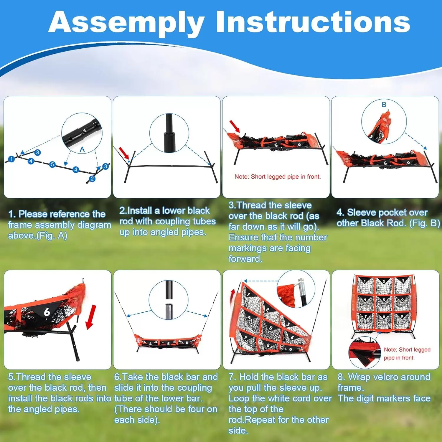 4x4Fu&szlig; gro&szlig;es 9-Loch-Baseball-&Uuml;bungsnetz