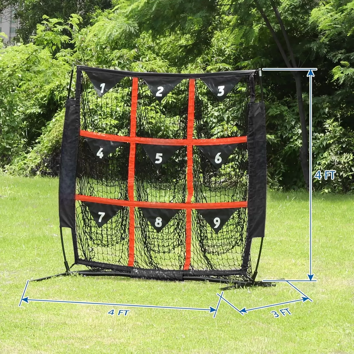 4x4Fu&szlig; gro&szlig;es 9-Loch-Baseball-&Uuml;bungsnetz