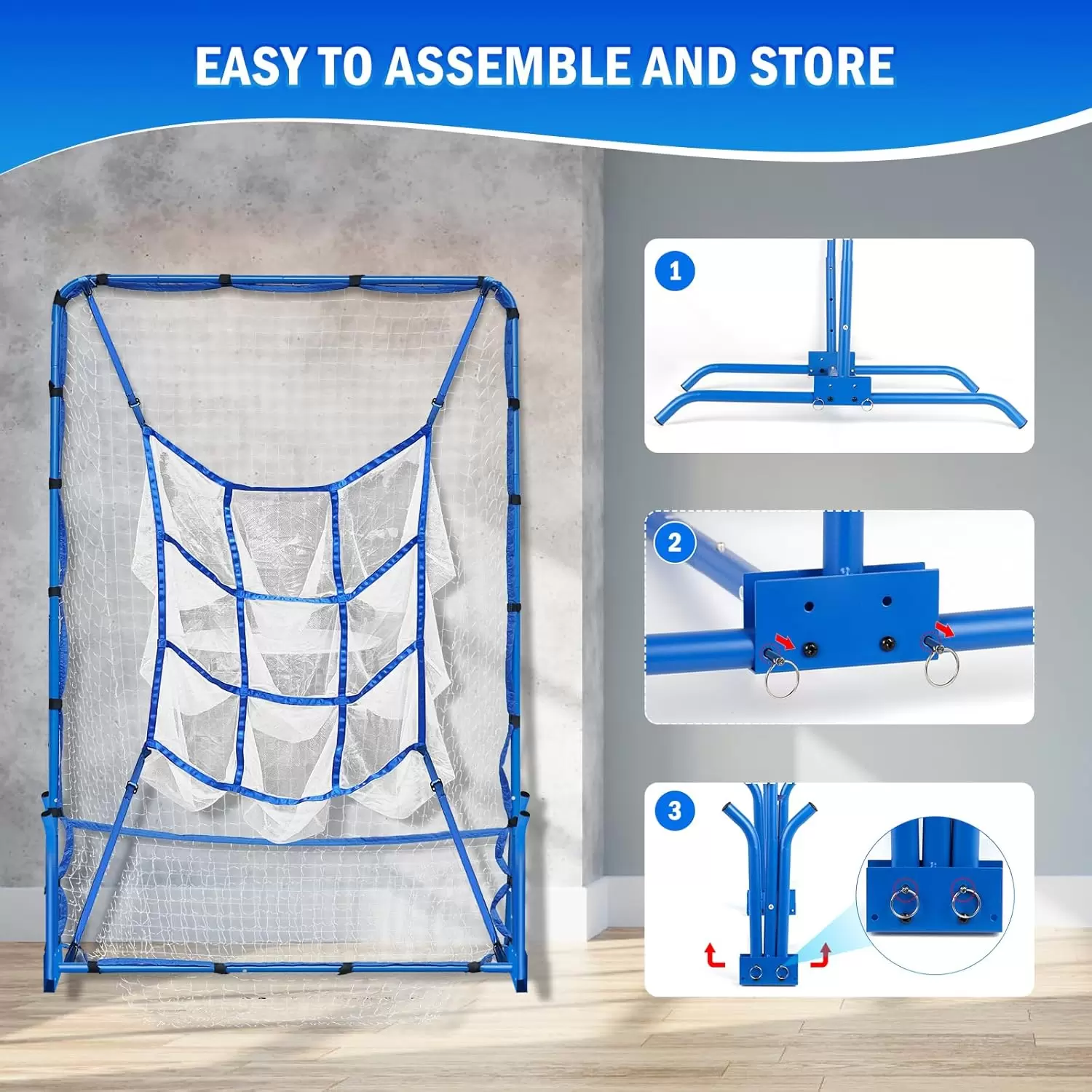 Baseball- und Softball-Wurfnetz mit 9 L&ouml;chern