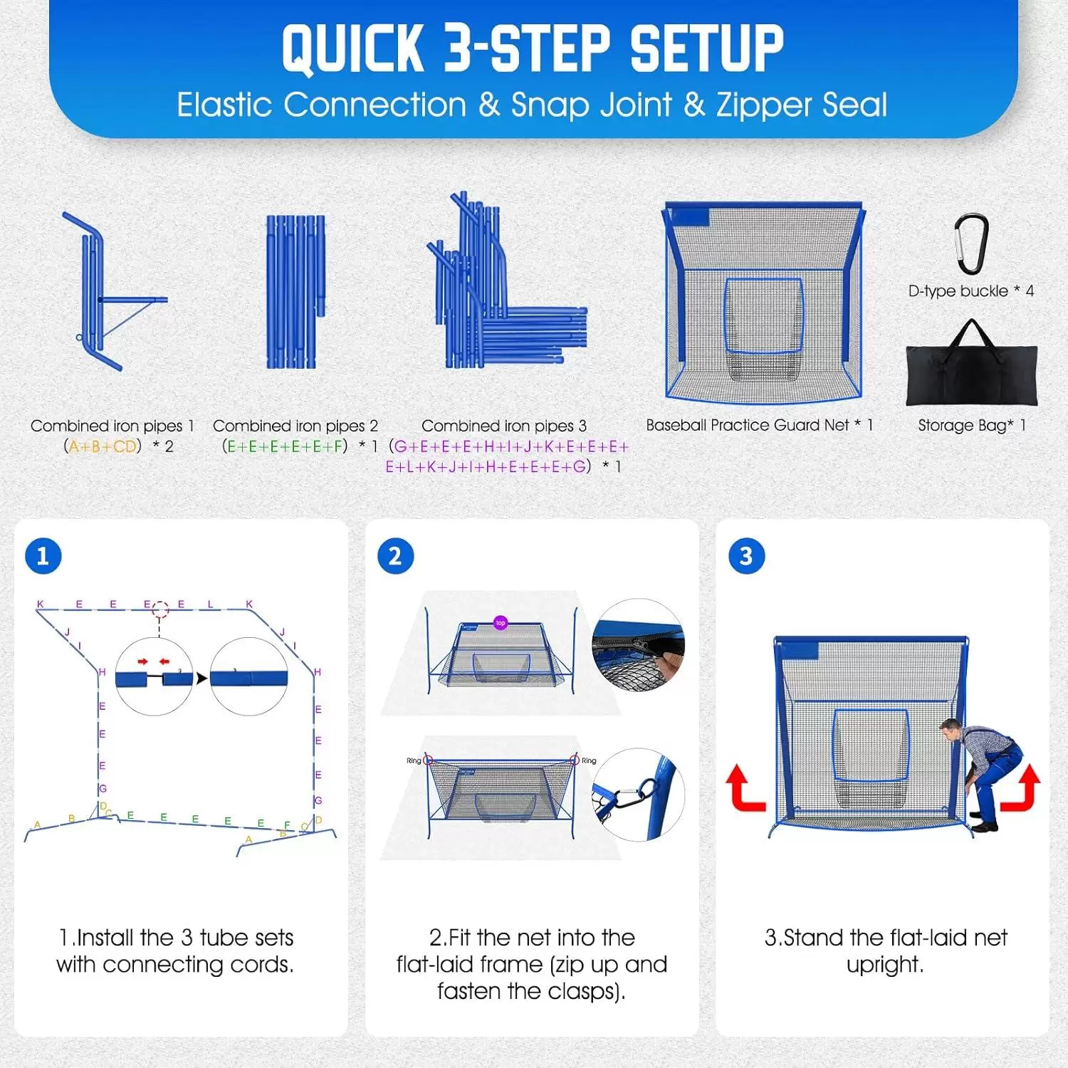 Baseball-&Uuml;bungsnetz mit Zieltasche