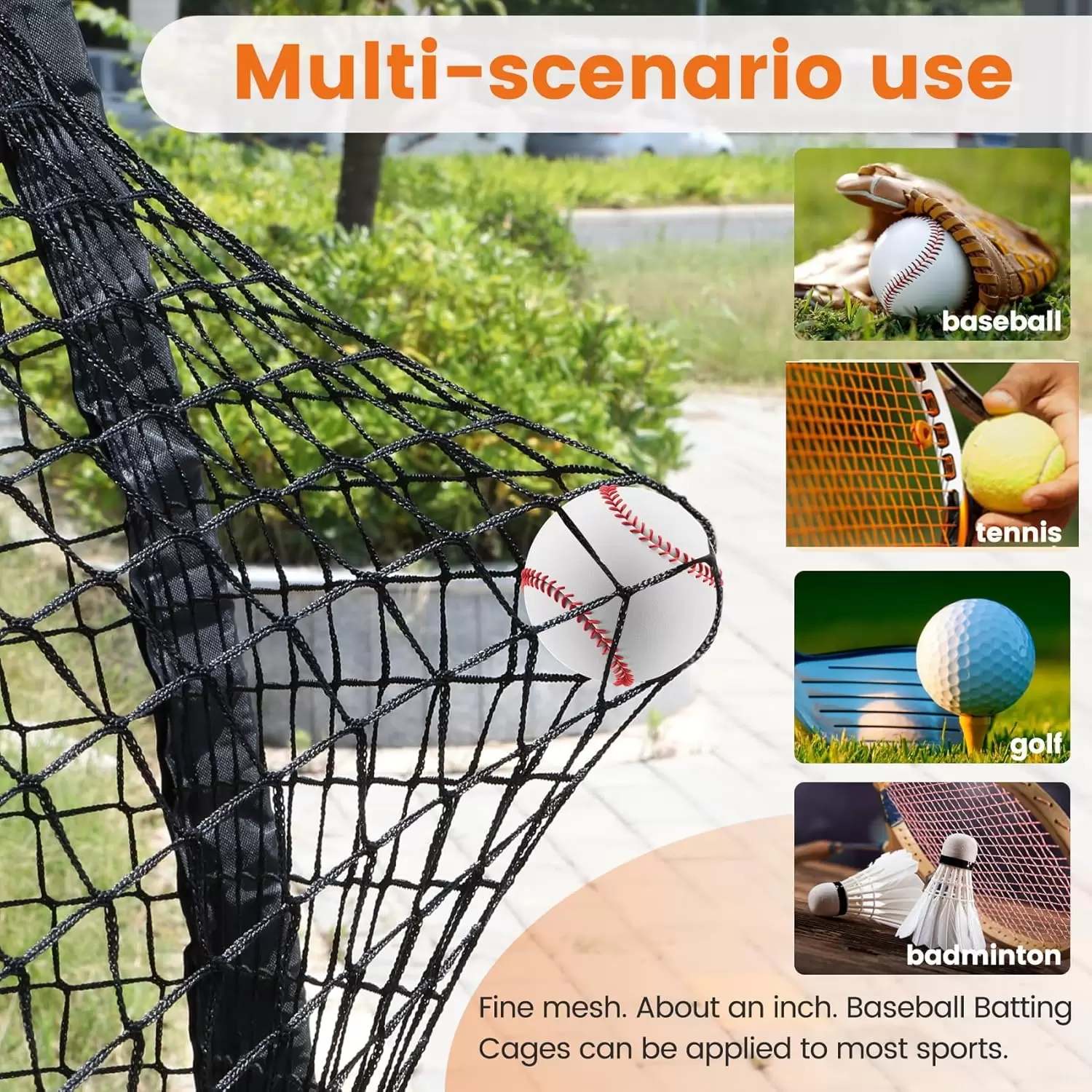 Baseball- und Softball-K&auml;fignetz