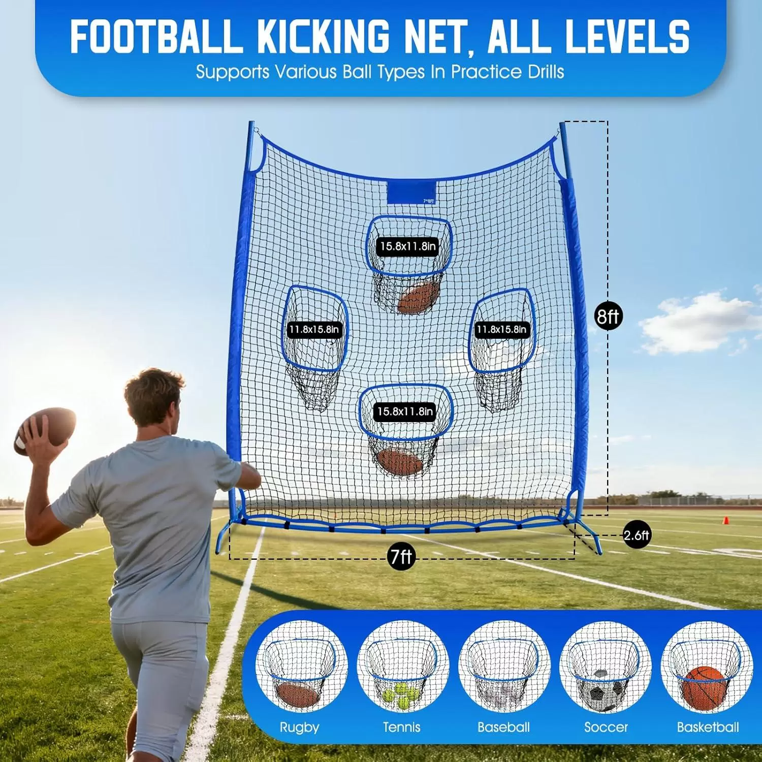 Rugby-Wurf-&Uuml;bungsnetz IV