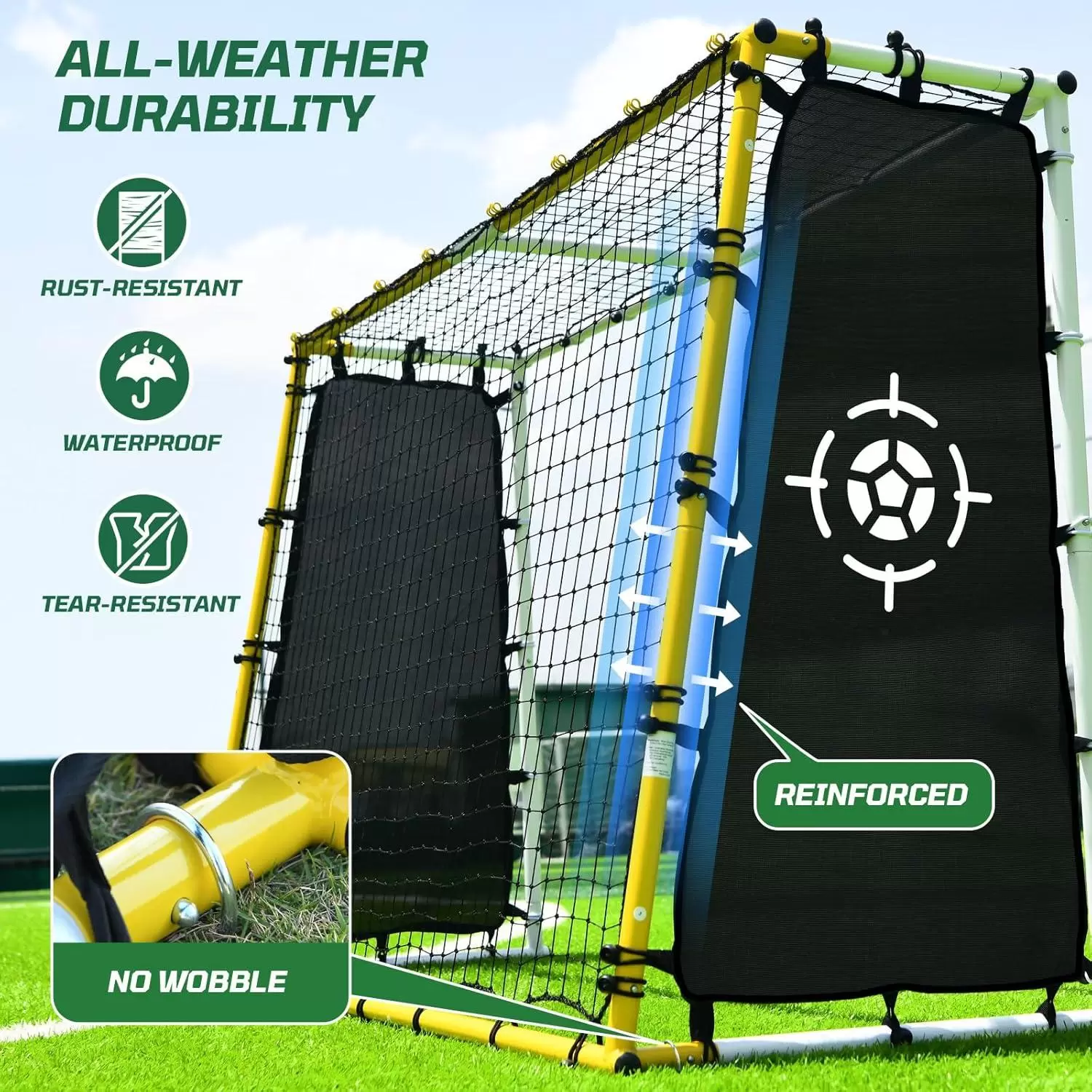 4-in-1 Fu&szlig;balltor-Rebounder