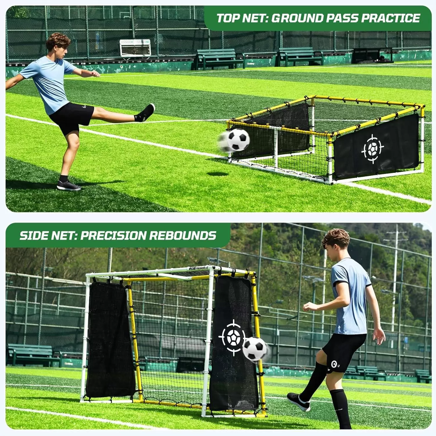 4-in-1 Fu&szlig;balltor-Rebounder