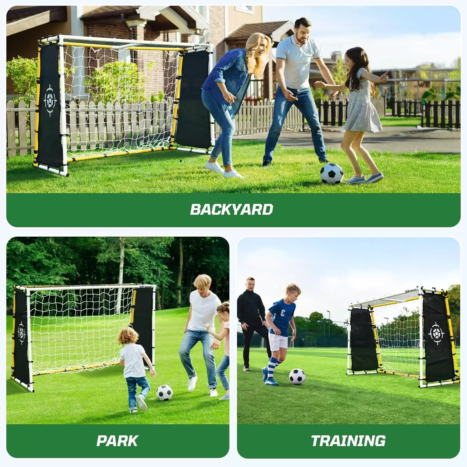 4-in-1 Fu&szlig;balltor-Rebounder