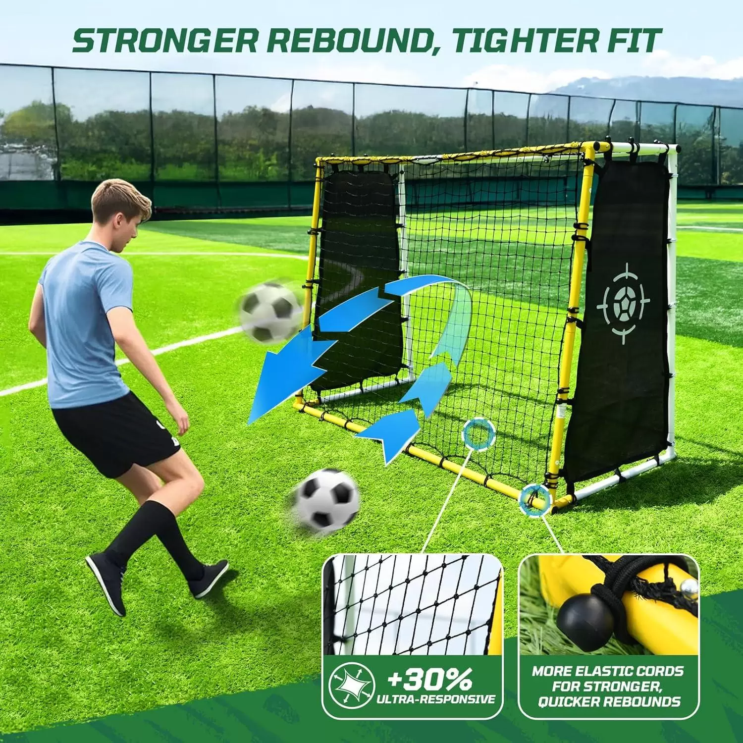 4-in-1 Fu&szlig;balltor-Rebounder