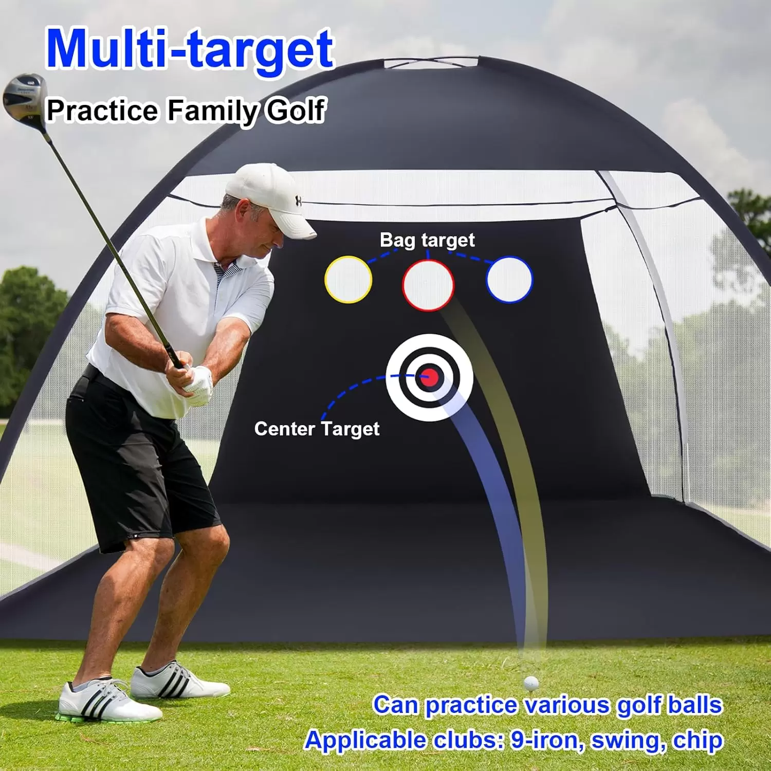 Golf-&Uuml;bungsnetz im Zeltstil &Iota;