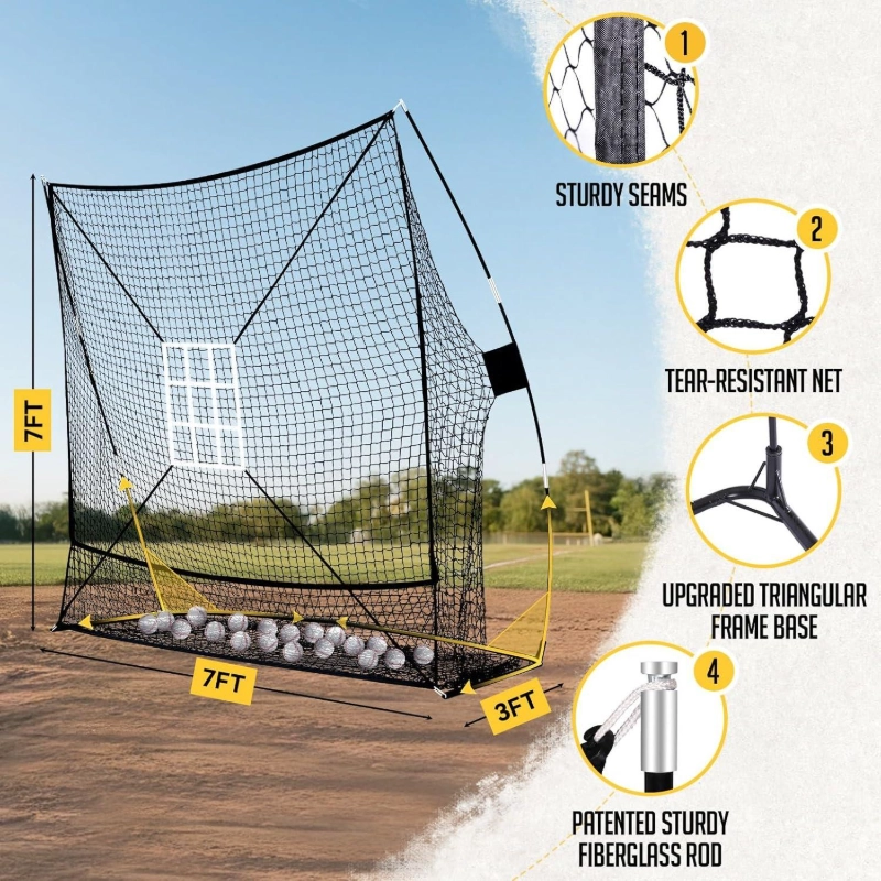 Bestes Rebounder-Baseballnetz f&uuml;r Trainingskonsistenz und Ballr&uuml;ckf&uuml;hrungssystemtechnik mit hoher Schlagkraft